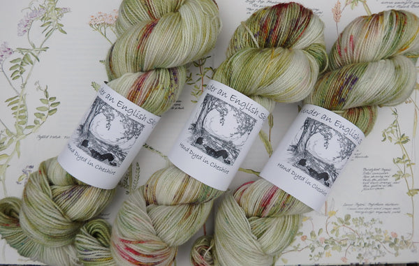 Hedgerow Holly Hand Dyed Christmas yarn